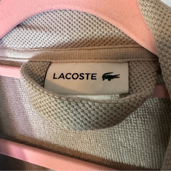 Lacoste Home Piqué Cotton Terry Bathrobe - Meteorite Grey Unisex - Picture 6 of 7